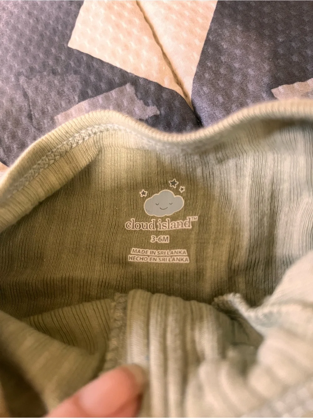 cloud island Ribbed Footed Romper Set - Olive, Light Blue, Navy